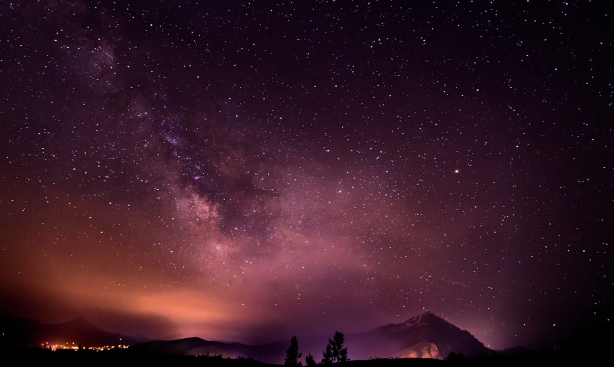wormeye view photo of milky way